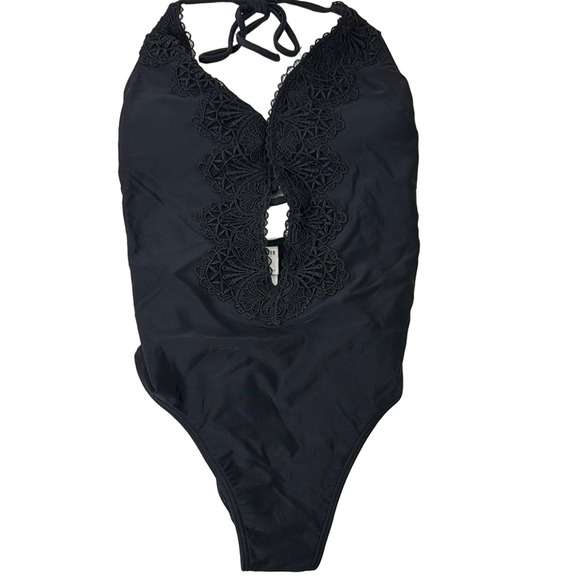 Hollister Chic Black High Cut One Piece Swimsuit size XS - Picture 1 of 8